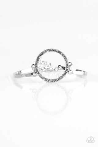 Center of Couture White Bracelet-ShelleysBling.com-ShelleysPaparazzi.com