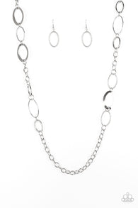 Chain Cadence Silver Necklace-ShelleysBling.com-ShelleysPaparazzi.com