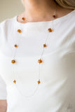 Champagne on the Rocks Brown Necklace