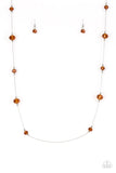 Champagne on the Rocks Brown Necklace