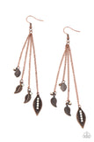 Chiming Leaflets - Copper Earrings