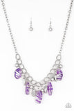 Chroma Drama Purple Necklace and Bracelet Set