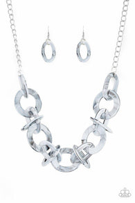 Chromatic Charm Silver Necklace-ShelleysBling.com-ShelleysPaparazzi.com