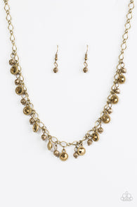 City Couture Brass Necklace and Bracelet Set-ShelleysBling.com-ShelleysPaparazzi.com