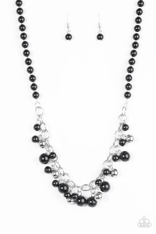 Classically Celebrity Black Necklace-ShelleysBling.com-ShelleysPaparazzi.com