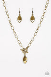 Club Sparkle Brass Necklace