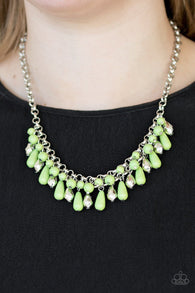 Coastal Cabanas Green Necklace-ShelleysBling.com-ShelleysPaparazzi.com