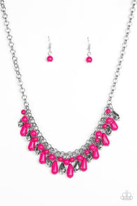 Coastal Cabanas Pink Necklace-ShelleysBling.com-ShelleysPaparazzi.com