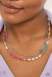 Coastal Composition - Pink Necklace and Bracelet Set