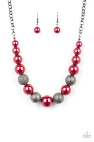 Color Me Ceo Red Necklace and Bracelet Set