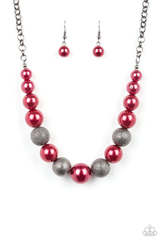Color Me Ceo Red Necklace and Bracelet Set