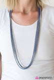 Colorful Calamity Blue Necklace