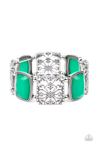 Colorful Coronation - Green Bracelet