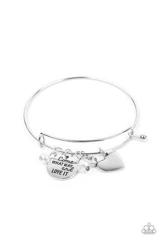 Come What May and Love It - White Bracelet