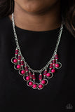 Cool Cascade Pink Necklace