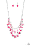 Cool Cascade Pink Necklace
