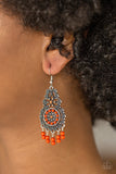 Courageously Congo Orange Earrings-ShelleysBling.com-ShelleysPaparazzi.com