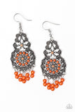 Courageously Congo Orange Earrings-ShelleysBling.com-ShelleysPaparazzi.com