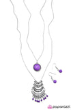 Crescent City Purple Necklace-ShelleysBling.com-ShelleysPaparazzi.com