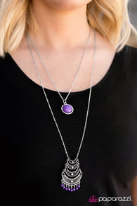 Crescent City Purple Necklace-ShelleysBling.com-ShelleysPaparazzi.com