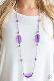 Crystal Charm Purple Necklace