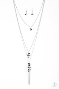 Crystal Cruiser Black Necklace-ShelleysBling.com-ShelleysPaparazzi.com