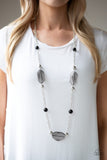 Crystal charm Black Necklace