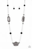 Crystal charm Black Necklace