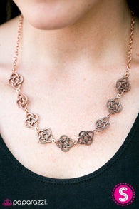 Cunning Cleopatra Copper Necklace and Bracelet Set-ShelleysPaparazzi.com-ShelleysPaparazzi.com