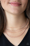 Dangerously Demure - Copper Necklace