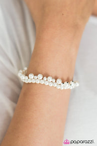 Date With Divine White Bracelet-ShelleysPaparazzi.com-ShelleysPaparazzi.com