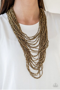 Dauntless Dazzle Brass Necklace