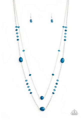 Dazzle the Crowd Blue Necklace