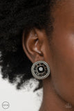 Dazzling Definition - Black Clip-on Earrings