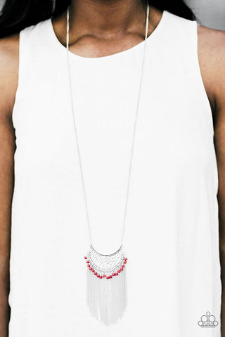 Desert Dancer Red Necklace-ShelleysBling.com-ShelleysPaparazzi.com