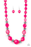 Dine and Dash Pink Necklace