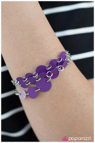 Disco Fever Purple Bracelet-ShelleysBling.com-ShelleysPaparazzi.com