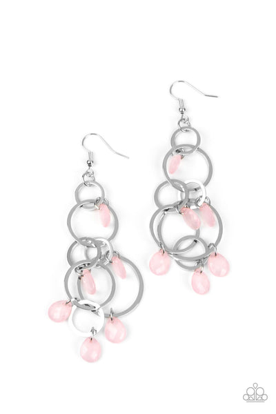 Gretchen Glitter Heart Earrings | Light Pink
