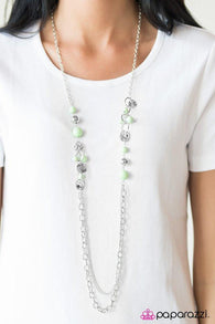 Dont Worry, BEACH Happy - Green Necklace-Paparazzi Accessories-ShelleysPaparazzi.com