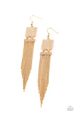 Dramatically Deco Gold Earrings March 2022 Life of the Party