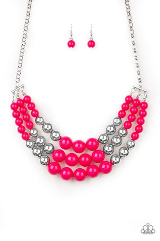 Dream Pop Pink Necklace-ShelleysBling.com-ShelleysPaparazzi.com