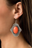 Easy As Pioneer Orange Earrings