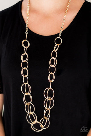 Elegantly Ensnared Gold Necklace