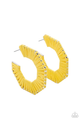 Fabulously Fiesta - Yellow Earrings