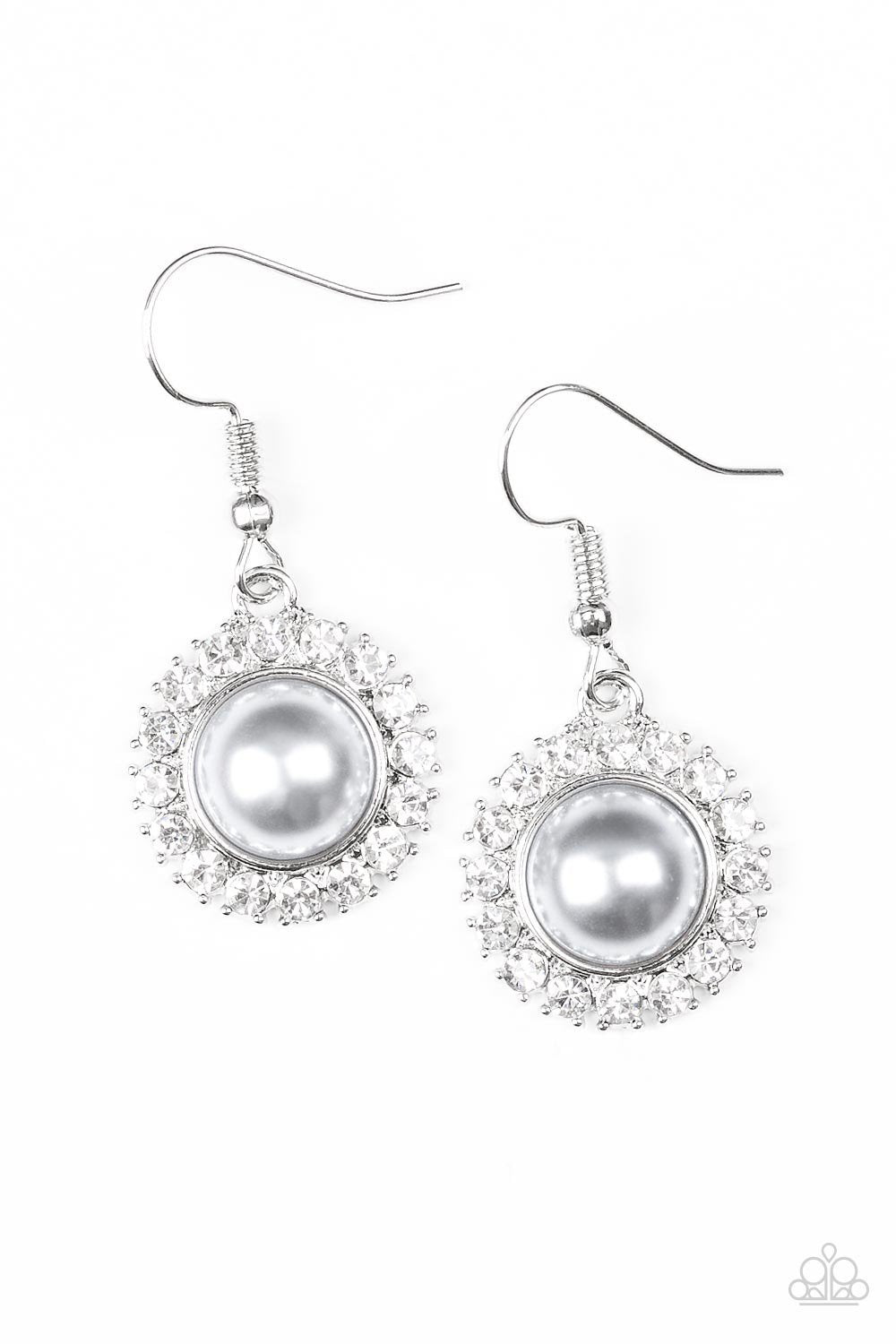The Poulomi Silver Gemstone Earrings-Pearl — KO Jewellery