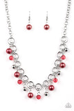 Fiercely Fancy Red Necklace and Bracelet Set
