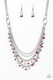 Financially Fabulous Red Necklace-ShelleysBling.com-ShelleysPaparazzi.com