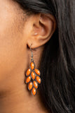 Flamboyant Foliage - Orange Earrings