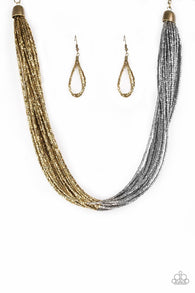Flashy Fashion Brass Necklace-ShelleysBling.com-ShelleysPaparazzi.com
