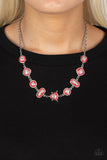 Fleek and Flecked - Red Necklace and Bracelet Set